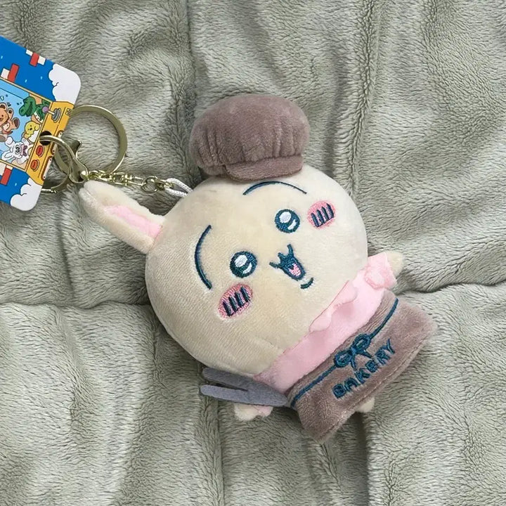 [BUNJANG] Dunjaki Usagi Bakery Costume Plush Keychain / 택0,새상품) 먼작귀 우사기  베이커리 코스튬 인형 키링