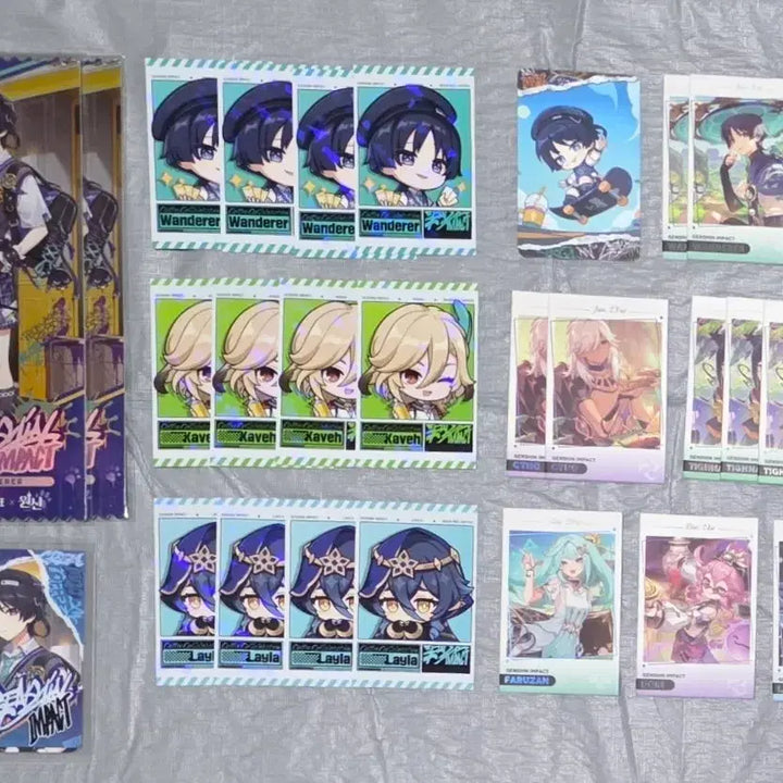[BUNJANG] Genshin Impact Wanderer Mega Coffee Collaboration Pop-up Store Photocard Ticket Bundle Set / 원신 메가커피 콜라보 방랑자 팝업스토어 카페 특전 포토카드 티켓 일괄판매