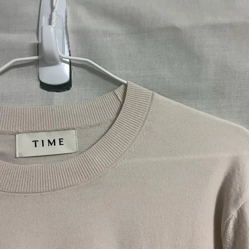 [BUNJANG] Time Homme Wool Round Knit - Beige / Time 타임 옴므 라운드 울 니트 95