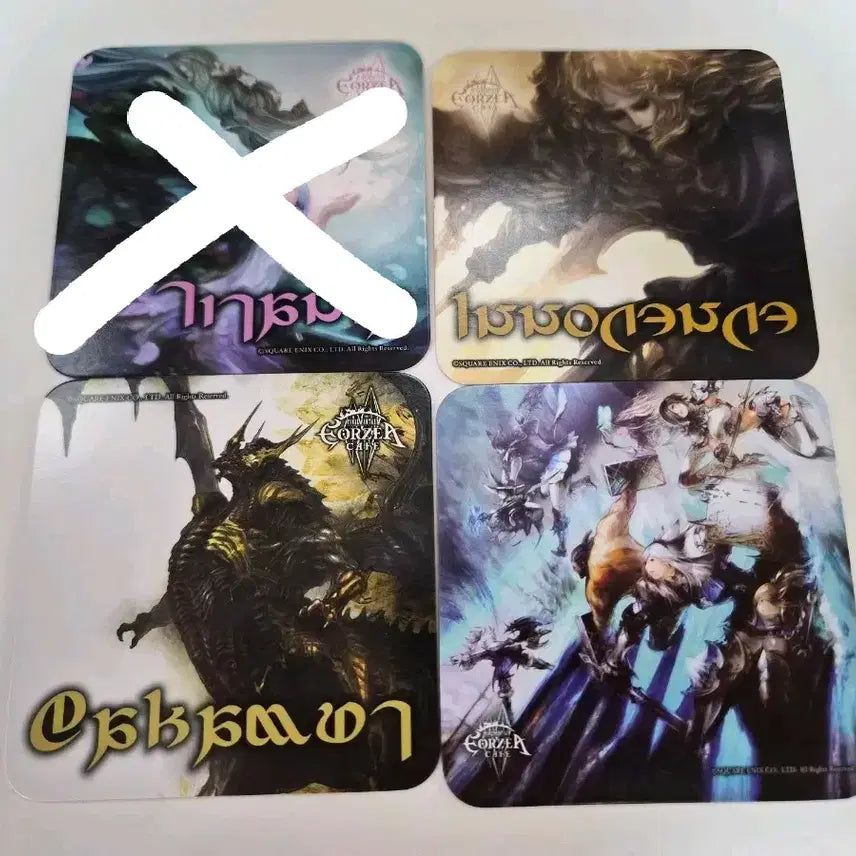 [BUNJANG] Final Fantasy XIV Eorzea Cafe Coaster Set (4 Types) / [세트] 에오르제아 카페 코스터 파이널 판타지14 파판14 파판 에오카페