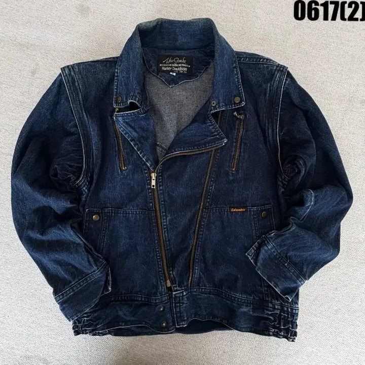 [BUNJANG] Harley-Davidson Navy Denim Jacket (M) / GPT 할리데이비슨 데님 재킷 네이비 M 0617