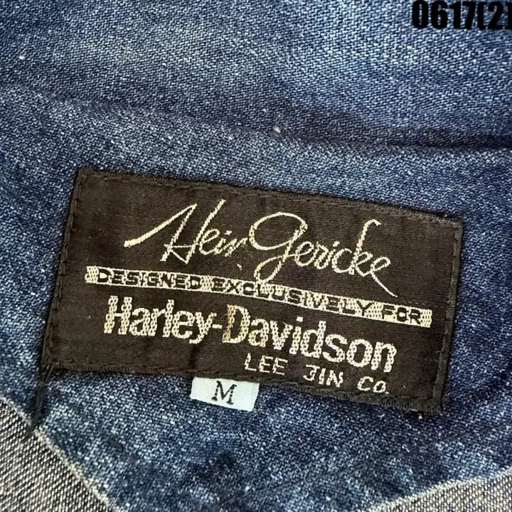 [BUNJANG] Harley-Davidson Navy Denim Jacket (M) / GPT 할리데이비슨 데님 재킷 네이비 M 0617