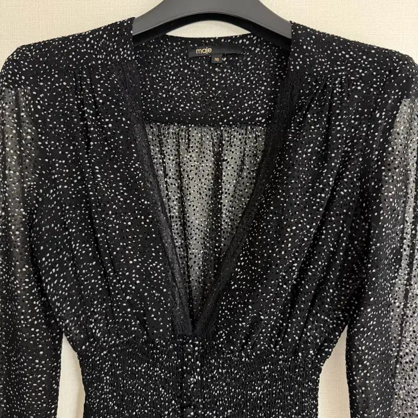 [BUNJANG] Maje See-through Dress / 마쥬 시스루 원피스