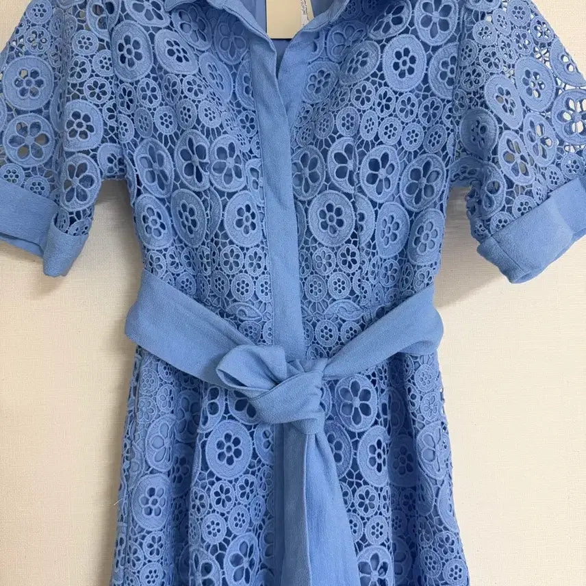[BUNJANG] Maje Lace Belt Dress / (새상품)마쥬 레이스 벨트 원피스