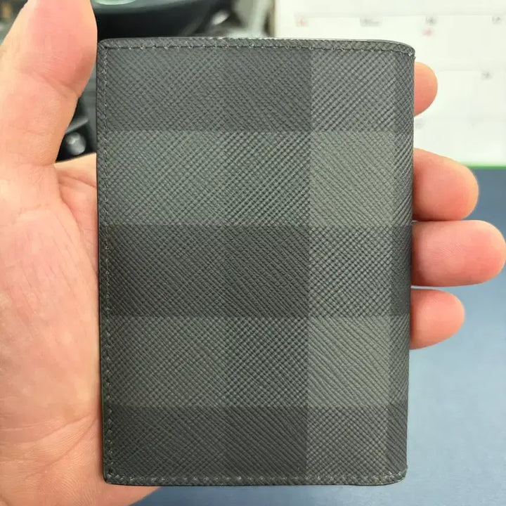 [BUNJANG] Burberry Logo Check Card Case Charcoal / 버버리 로고 체크 카드 케이스 차콜 팝니다