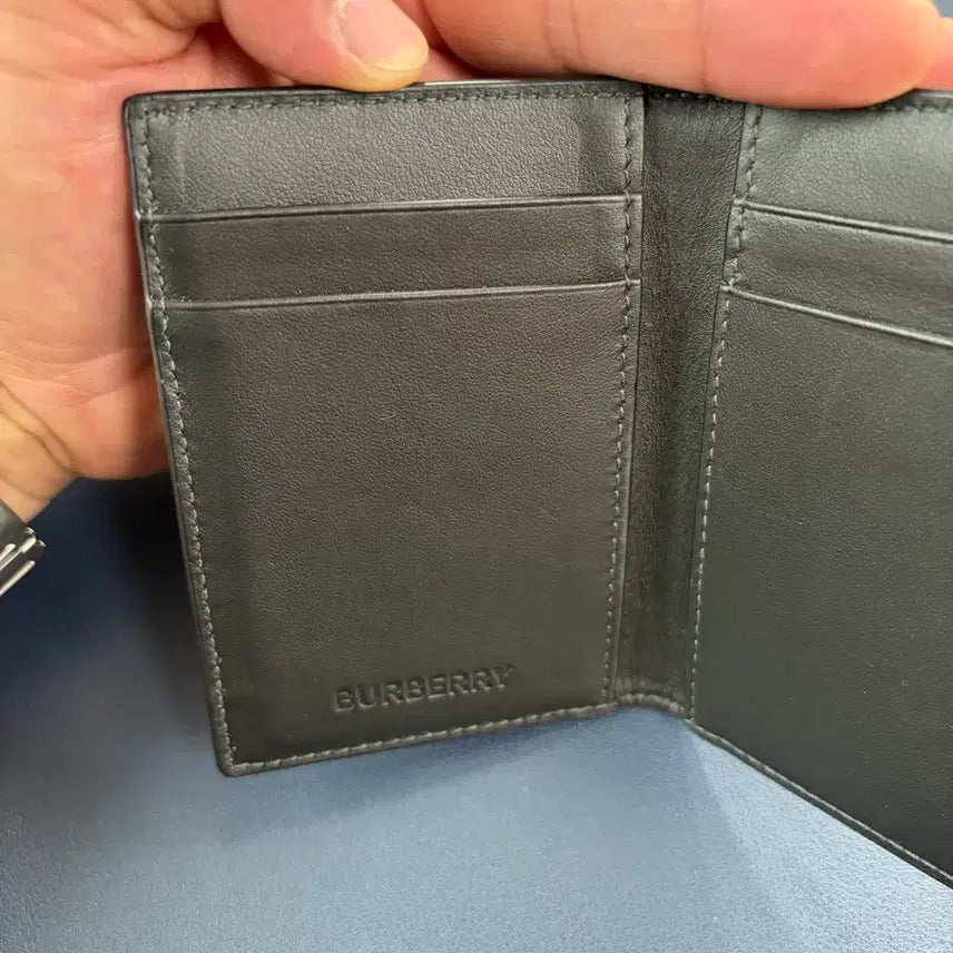 [BUNJANG] Burberry Logo Check Card Case Charcoal / 버버리 로고 체크 카드 케이스 차콜 팝니다