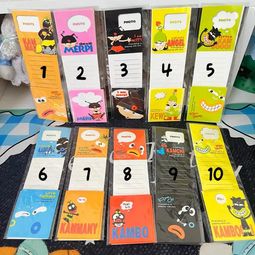 [BUNJANG] Retro Character Mini Letter Paper Set / 고전문구 레트로 캐릭터 미니 편지지
