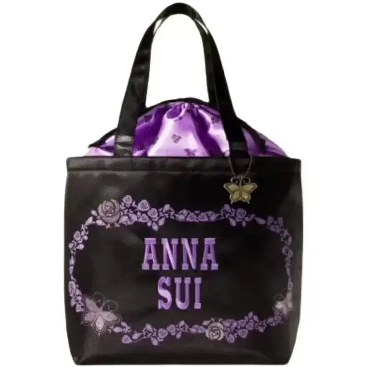 [BUNJANG] Anna Sui Black Rose Embroidered Tote Bag / [새상품/바로발송] 안나수이 블랙 로즈 자수 핸드백 토트백 에코백