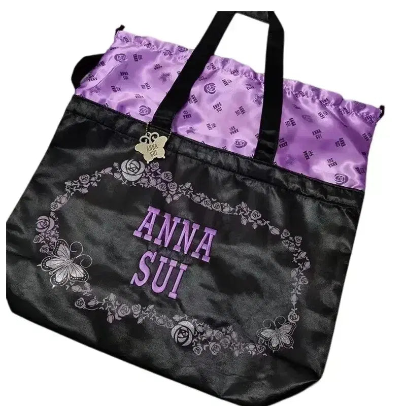 [BUNJANG] Anna Sui Black Rose Embroidered Tote Bag / [새상품/바로발송] 안나수이 블랙 로즈 자수 핸드백 토트백 에코백
