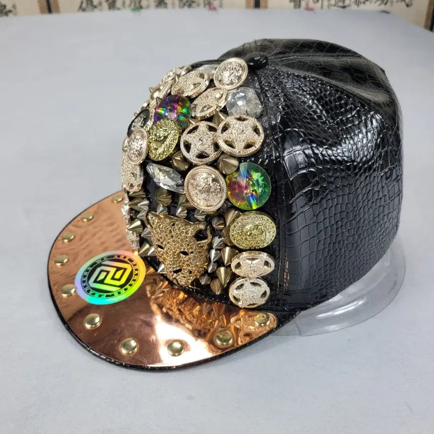 [BUNJANG] Frankus Black Crocodile Pattern Snapback / 프랭커스 블랙 악어 패턴 스냅백