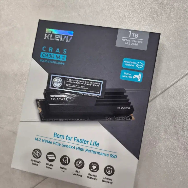 [BUNJANG] KLEVV C930 1TB SSD / [미개봉] KLEVV C930 1TB SSD 7400MB/s