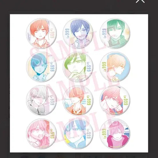 [BUNJANG] Yamada-kun Original Art Can Badge Set (24 types) / 야마다군 원화 캔뱃지 전 24종