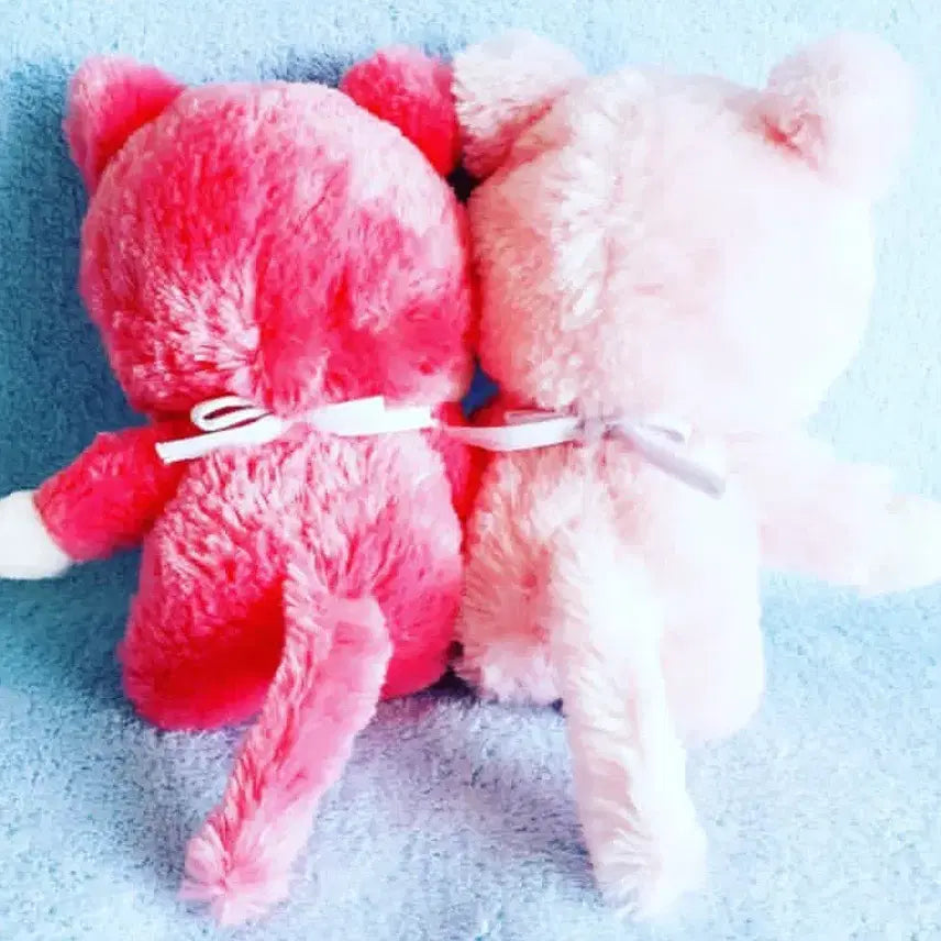 [BUNJANG] Vintage Strawberry Monchhichi Plush Doll Set (Genuine) / 고전 몬치치 딸기 봉제인형 세트 정품 새상품