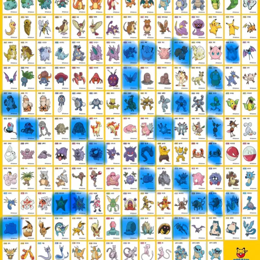 [BUNJANG] Pokemon Stickers (Bandal Seal) - Charizard, Snorlax, Geodude, Mewtwo / 리자몽 잠만보 꼬마돌 뮤츠 포켓몬 띠부씰 교환