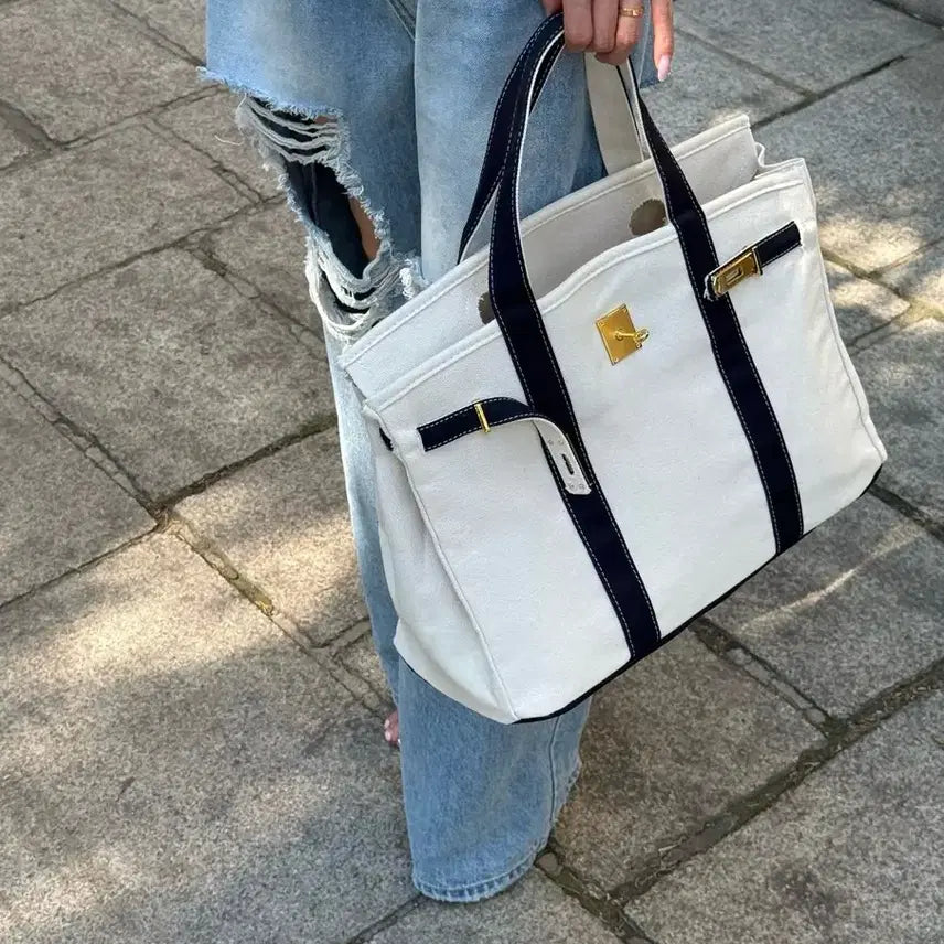 [BUNJANG] Canvas Tote Bag / 캔버스버킨백
