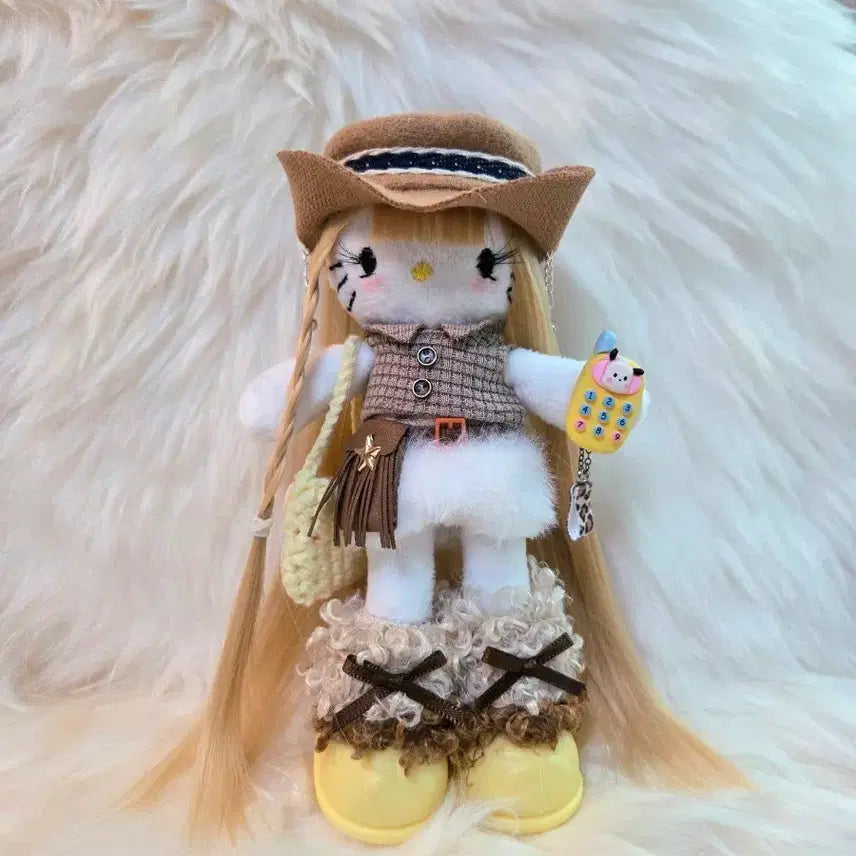 [BUNJANG] Hello Kitty Custom Long Leg Plush / 헬로키티 커스텀 롱다리키티 인형