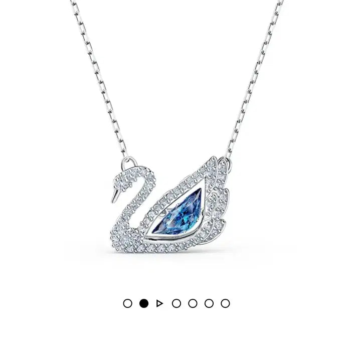 [BUNJANG] Swarovski Swan Necklace Blue / 스와로브스키 백조 목걸이 블루