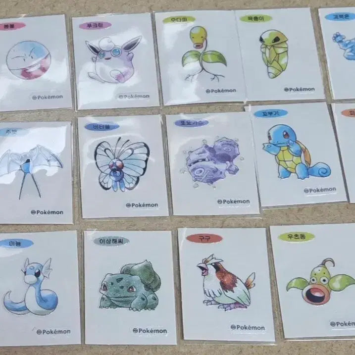[BUNJANG] Pokemon 30th Anniversary Artwork 18-Piece Bundle Set / 포켓몬 띠부씰 30주년 아트워크 18종 일괄