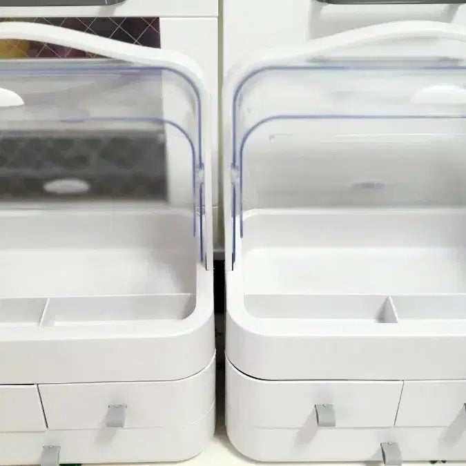 [BUNJANG] Clear Cosmetic Organizer Storage Set (2 pieces) / 투명 화장품 정리함 수납함 2개 일괄