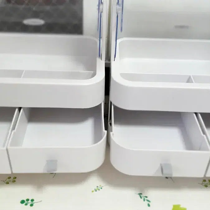 [BUNJANG] Clear Cosmetic Organizer Storage Set (2 pieces) / 투명 화장품 정리함 수납함 2개 일괄