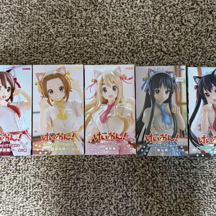 [BUNJANG] K-ON! Trio-Try-IT 5-Piece Figure Set / 케이온 Trio-Try-IT 피규어 5종 세트
