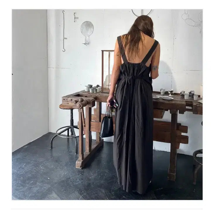 [BUNJANG] Too Much Talker Square Neck Jumpsuit (New) / 페퍼윤윤 투머치토커구매 스퀘어넥 점프수트(새옷)208000원