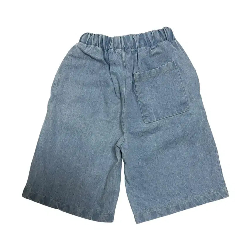 [BUNJANG] Bermuda Denim Wide Banding Pants / 버뮤다 데님 와이드 밴딩 팬츠