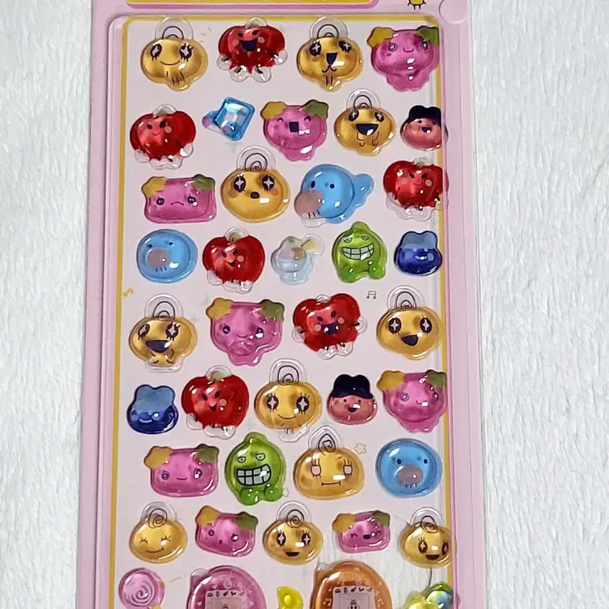 [BUNJANG] Tamagotchi Bonbon Drop 3D Holographic Stickers / 다마고치 봉봉드롭 3D입체스티커 주댕치 구치파치 메메치