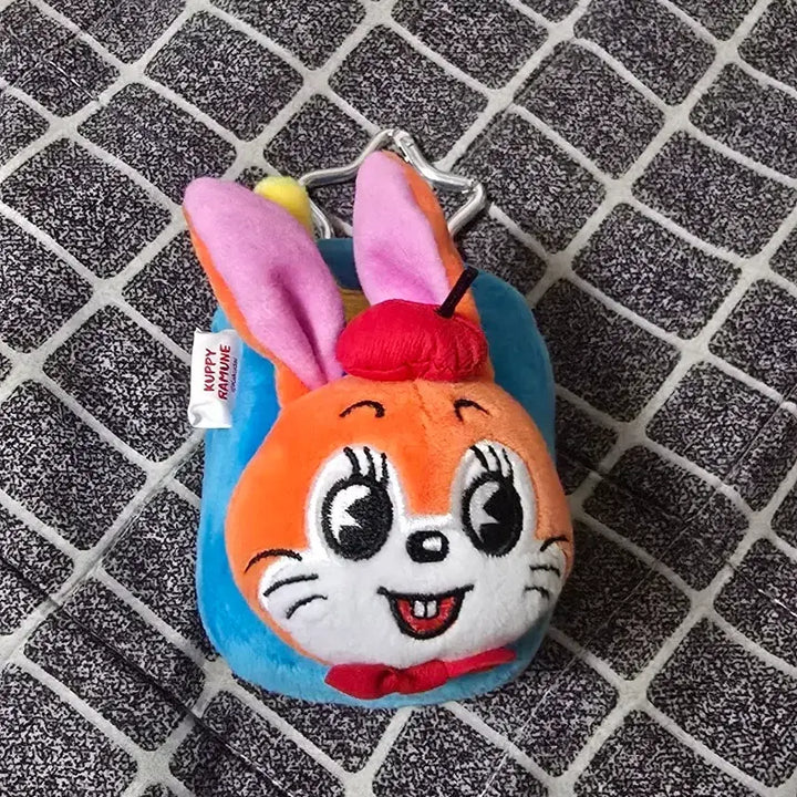 [BUNJANG] Kuppi Ramune Rabbit Mirror Plush Keychain / 쿠피 라무네 토끼 거울 봉제 키링