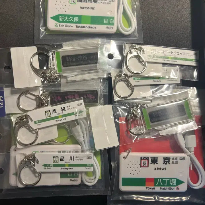 [BUNJANG] Tokyo Station Name Plate Keychain Set / (급처) 도쿄 역명판 키링