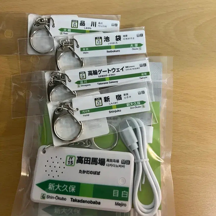 [BUNJANG] Tokyo Station Name Plate Keychain Set / (급처) 도쿄 역명판 키링
