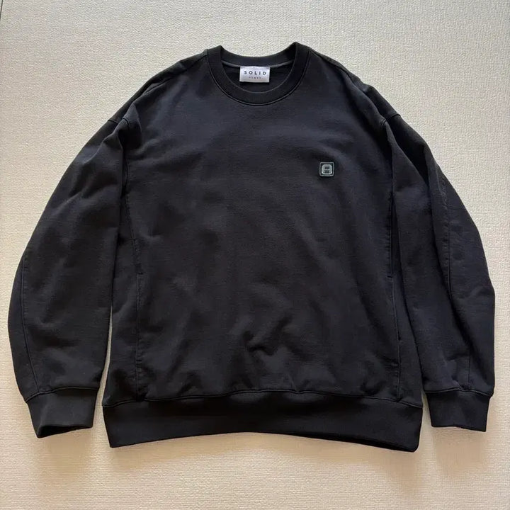 [BUNJANG] Solid Homme Sweatshirt Black Size 52 (110) / 솔리드옴므 맨투맨 (블랙, 52사이즈(110))