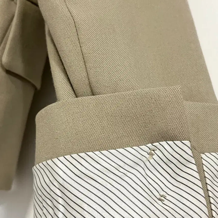 [BUNJANG] CC Collect Crop Double Jacket Light Khaki / 씨씨콜렉트 크롭 더블 자켓 라이트카키 55 (미착용)