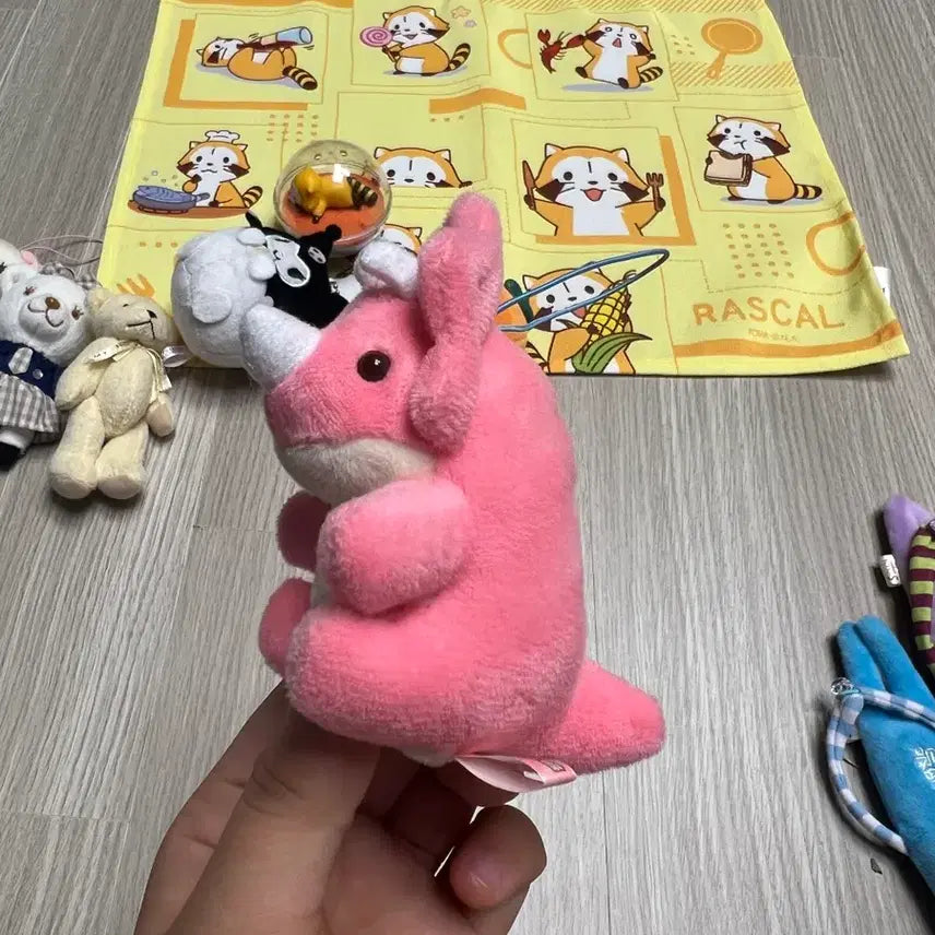 [BUNJANG] Pink Dinosaur Plush Charm / 일본 핑크 어뮤즈 공룡 인형 키링