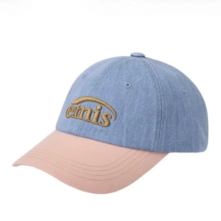 [BUNJANG] Emis Denim Two-Tone Ball Cap Light Blue/Pink / 새상품 이미스 데님 투톤 볼캡 라이트블루/핑크