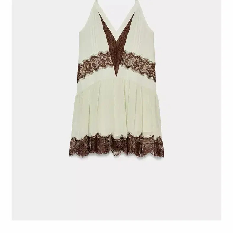 [BUNJANG] Zara Lace Combo Short Dress / (완전 새상품, 텍O) Zara 자라 레이스 콤비 숏 원피스