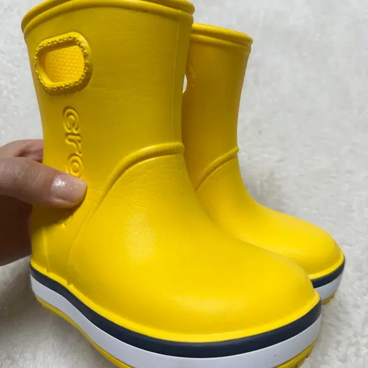 [BUNJANG] Crocs Yellow Rain Boots (130) / 크록스 레인부츠 옐로우 130