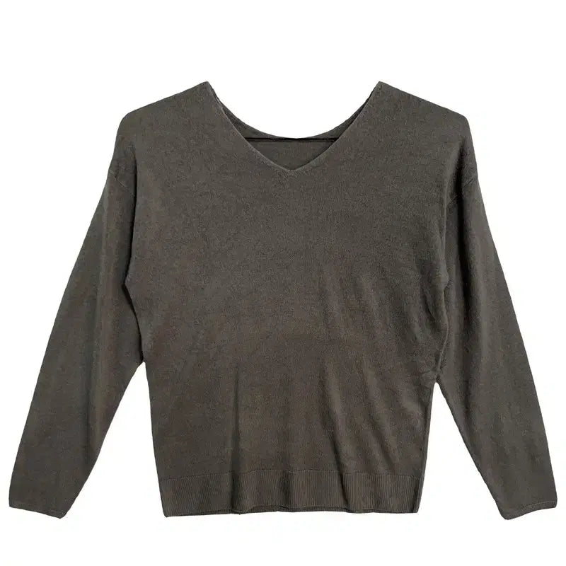 [BUNJANG] Natural Loose Fit V-Neck Knit / 내추럴 루즈핏 브이넥 니트 소프트 데일리니트 꾸안꾸 톤온톤
