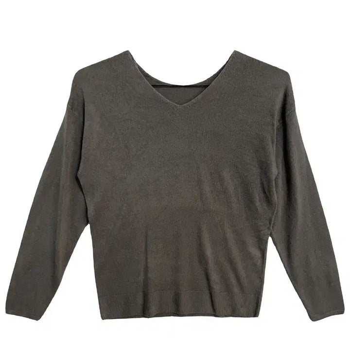 [BUNJANG] Natural Loose Fit V-Neck Knit / 내추럴 루즈핏 브이넥 니트 소프트 데일리니트 꾸안꾸 톤온톤