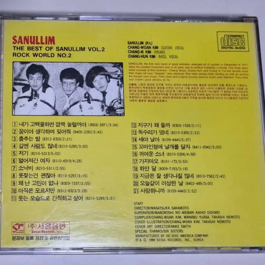 [BUNJANG] Sanullim Best (Unsealed CD) / 산울림 - 베스트 (개봉 CD)