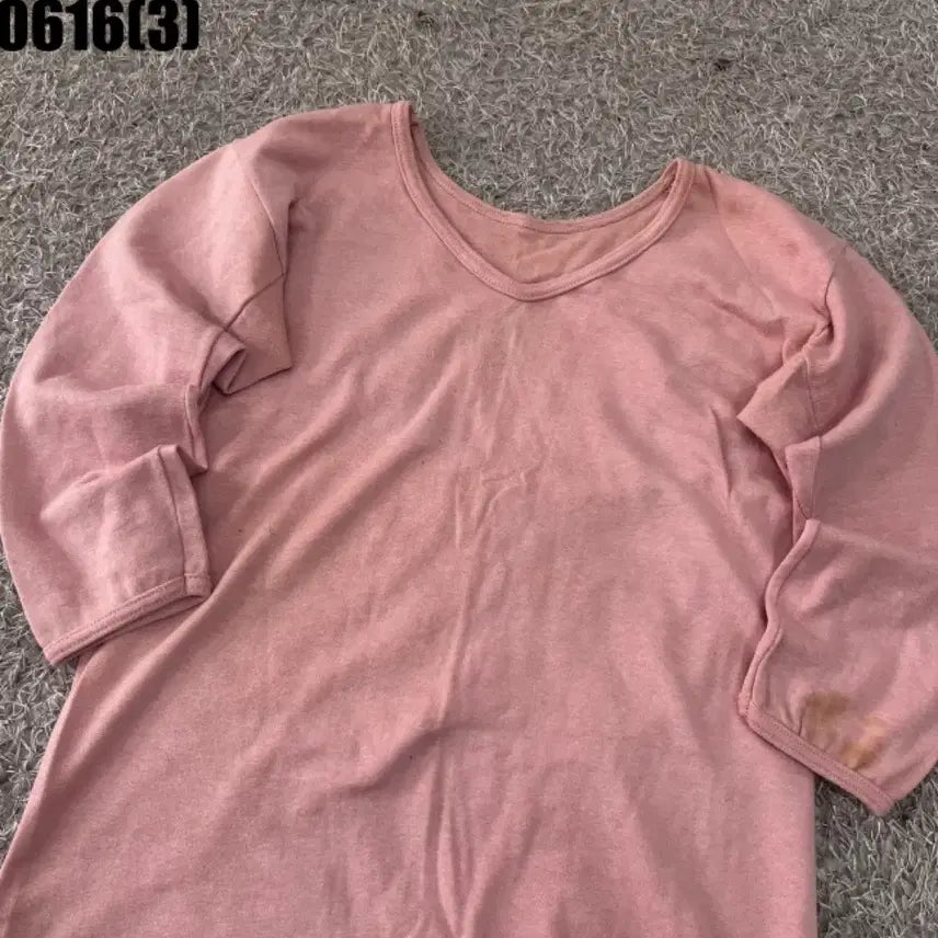 [BUNJANG] Pink Long Sleeve T-Shirt / 분홍색 긴팔 티셔츠 0616