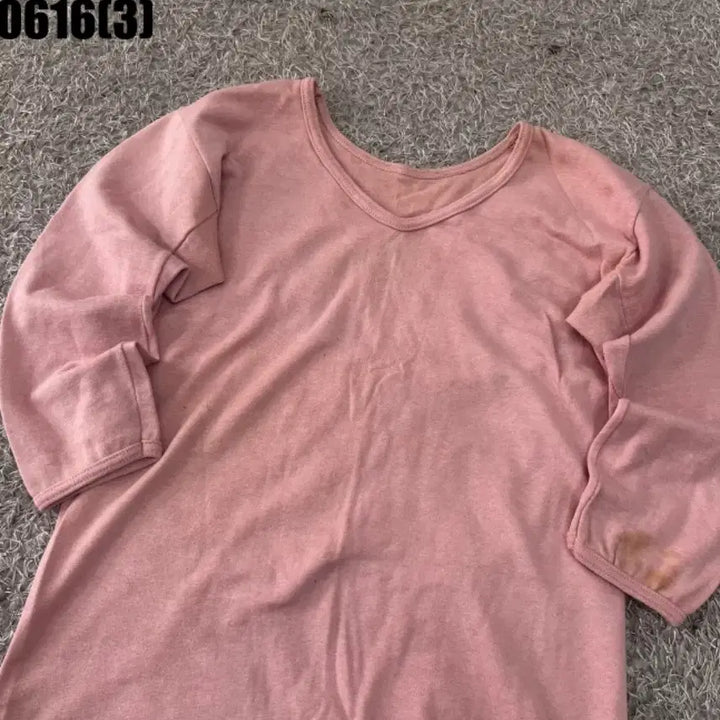 [BUNJANG] Pink Long Sleeve T-Shirt / 분홍색 긴팔 티셔츠 0616