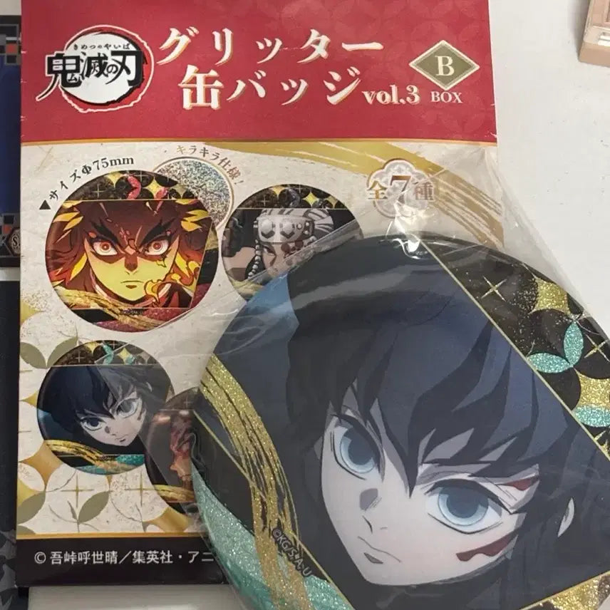 [BUNJANG] Demon Slayer Muichiro Tokito Glitter Can Badge (Sealed) / 귀멸의칼날 글리터 캔뱃지 무이치로 미개봉