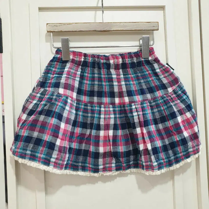 [BUNJANG] Check Flare Skirt / 100 체크 플레어 스커트