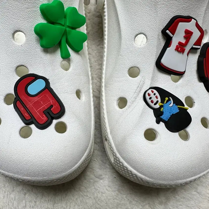 [BUNJANG] Crocs White Set Size 190 / 크록스 흰색  세트 190