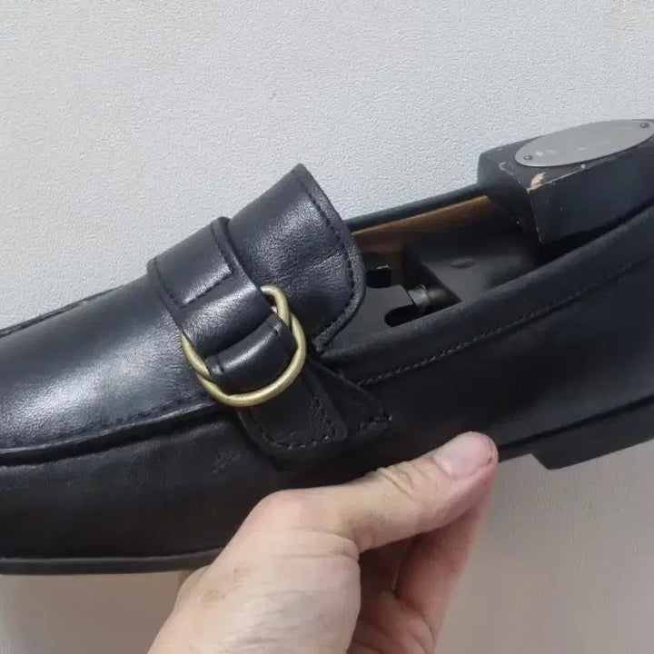 [BUNJANG] Polo Ralph Lauren Buckle Loafer Black Leather Shoes / 폴로 랄프로렌 버클로퍼 10d