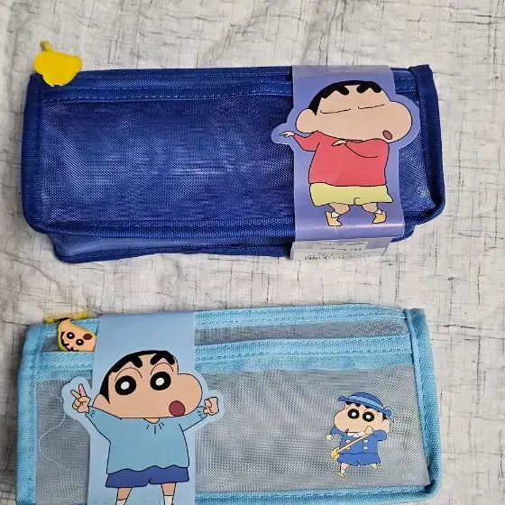 [BUNJANG] Crayon Shin-chan Pouch Set (Blue/Navy, 2 Types) / 짱구 파우치 세트 블루/네이비 2종 묶음판매
