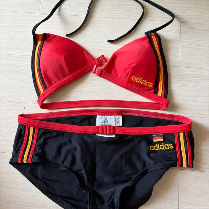 [BUNJANG] Adidas Swimwear Bikini Set Red / 아디다스 수영복 비키니 세트