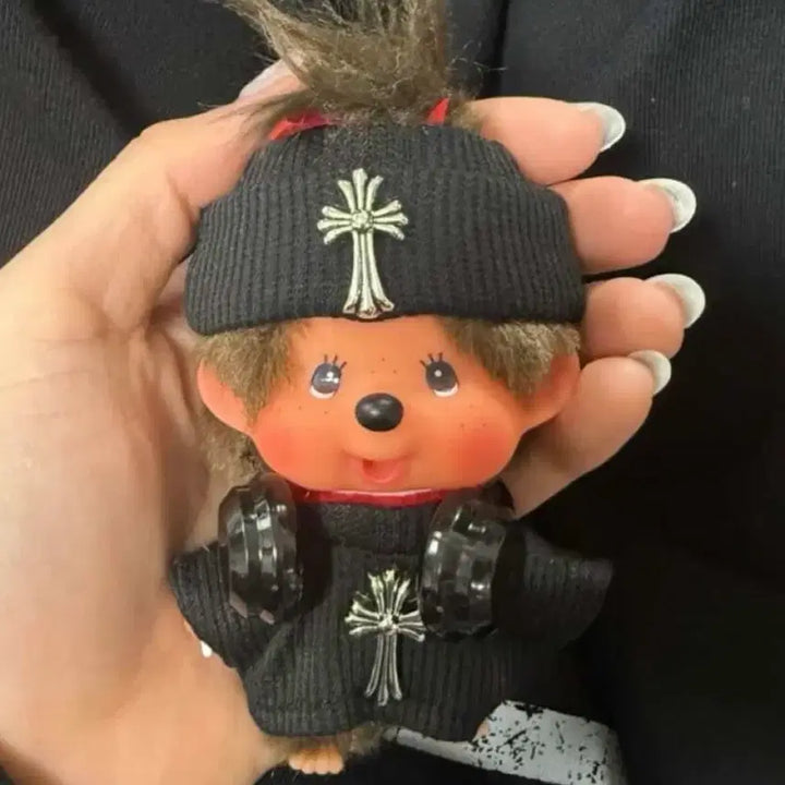 [BUNJANG] Monchhichi Chrome Hearts Clothing Set / 몬치치 크롬하츠 옷세트 베베치치 베비치치 대두몬치치