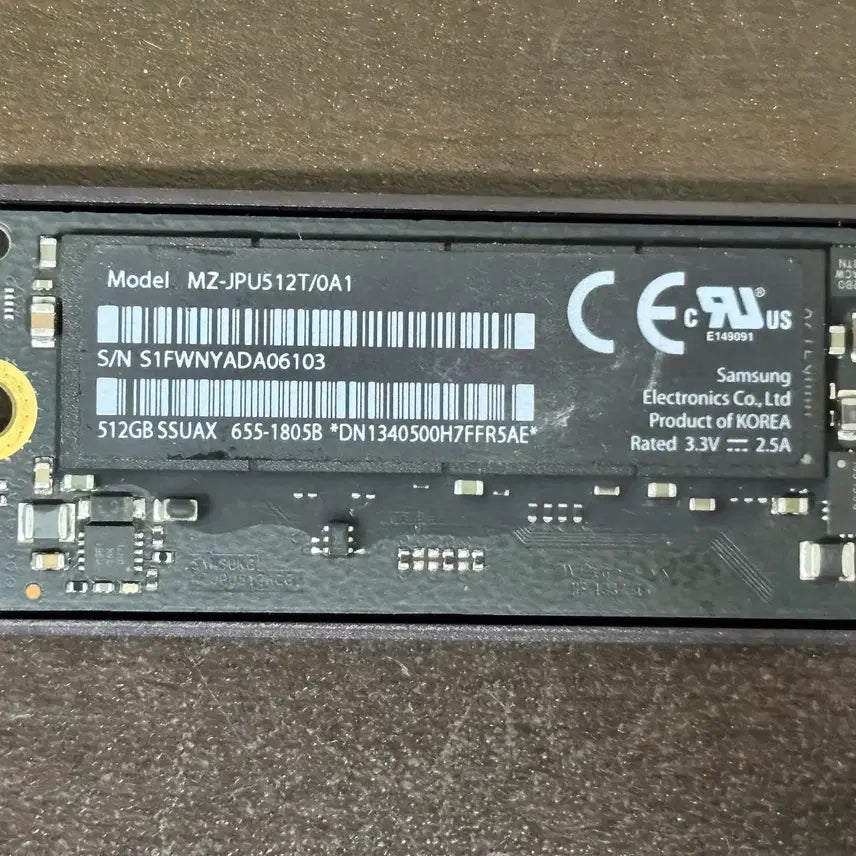 [BUNJANG] Apple SSD 512GB MZ-JPU512T / Apple SSD 512Mb MZ-JPU512T